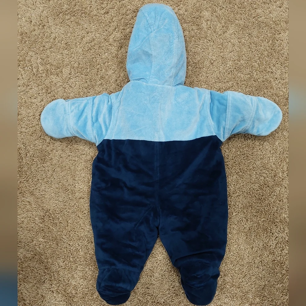 CARTER'S All Star Blue Pram Fleece Snowsuit
